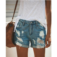 Women denim shorts ripped - Gymjunior