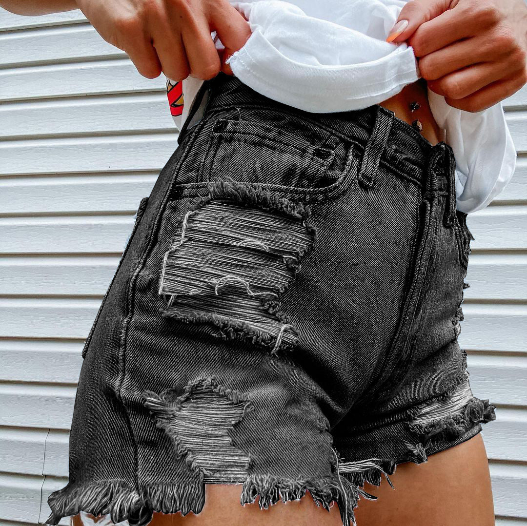 Women Printed Spring Summer Denim Shorts - Gymjunior
